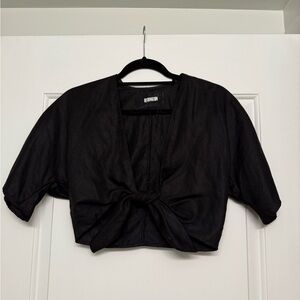 Reformation linen tie front top